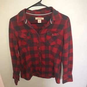 Button up plaid shirt
